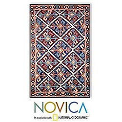 Indo 'The Persian Paradigm' Wool/ Cotton Rug (2'5 x 4')