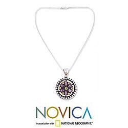 Amethyst and Citrine Mandala' Necklace (India)