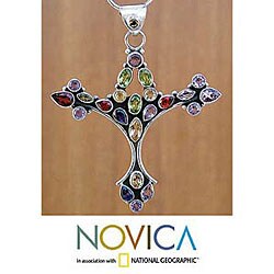 Amethyst and Peridot 'Essence' Necklace (India)