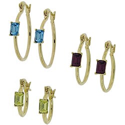Goldtone Hoop Earrings (Set of 3 Pairs)