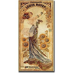 'Champagne Louis Royer' Gallery-wrapped Canvas Art