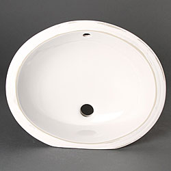 Geyser White Vitreous Porcelain Ceramic Undermount Bathroom Sink