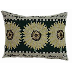 'Sunshine Sunflower' Tapestry Throw Pillow (Set of 2)