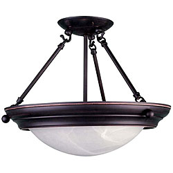 Antique Chocolate Bronze 2-light Pendant Light