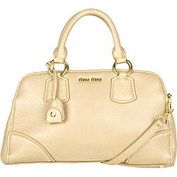 Miu Miu Beige Nappa Leather Medium Handbag