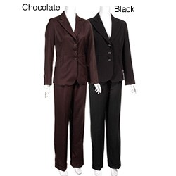 Via Spiga Women's Black 3-button Pant Suit