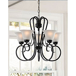 Wrought Iron Finish 5-light Chandelier