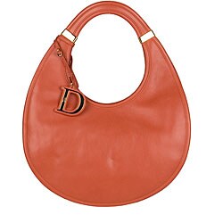 Dior Orange Medium Zip Hobo Bag