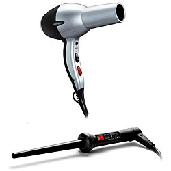 Enzo Milano Ionic Dryer and 18-19mm Curling Iron Set