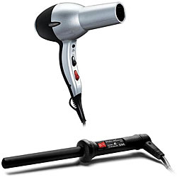 Enzo Milano Ionic Dryer/ 19mm Round Curling Iron Set