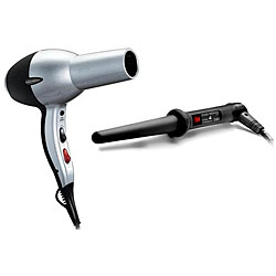 Enzo Milano Ionic Dryer/ 25-18 mm Curling Iron Set