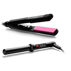 Enzo Milano Flat Iron/ 25mm Curling Iron Set