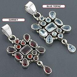 Sterling Silver Gemstone Pendant (India)