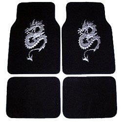 Silver Dragon Front and Rear Carpet Car Floor Mats