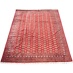Pakistani Bokhara Red Rug (9' x 12')