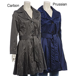 DKNY Women's Belted Notched Collar Trench Coat