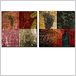Miguel Paredes 'Rosemary & Thyme' Canvas Art Set