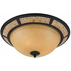 Mosaic Flush-mount Cognac Ceiling Light
