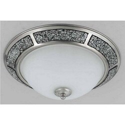 Mosaic Brushed Steel Flush-mount Light