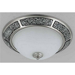 Mosaic Brushed Steel Flush-mount Light