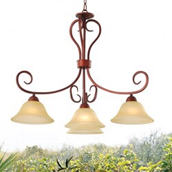 Antique Copper 4-light Island Chandelier