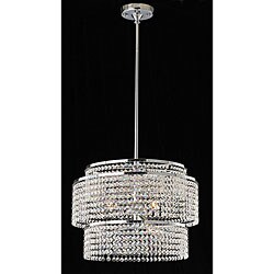 Chrome 4-light Crystal Structure Chandelier