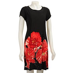 Tiana B. Women's Orchid Print Border Dress