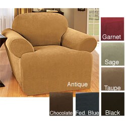 Stretch T-cushion Waffle-texture Chair Slipcover