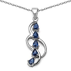 Sterling Silver Blue Sapphire Vintage Necklace