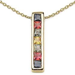 Genuine Multi-sapphire Pendant