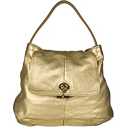 Yves Saint Laurent Capri Chevrette Gold Silk Bag