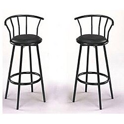 Black Metal Swivel Barstools (Set of 2)