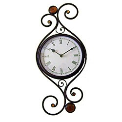 Handcrafted Iron Scroll Clock (India)
