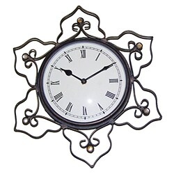 Handcrafted Minaret Scroll Clock (India)