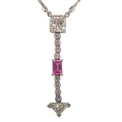 14k Gold 4ct TDW GGS Certified Diamond Necklace (G, SI1)