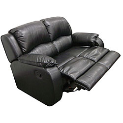 Elation Black Reclining Loveseat