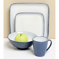 Sango Pristine Sapphire Square 16-piece Dinnerware Set