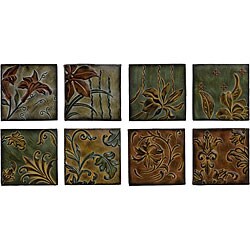 Wrought Iron Wall Tiles (Set of 8)