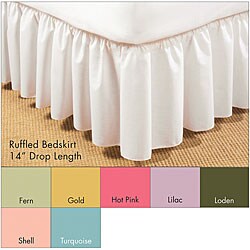 Ruffled Poplin 14-inch Bedskirt