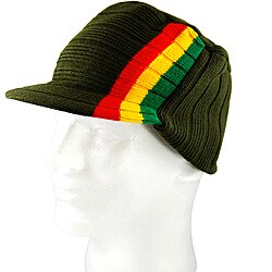 Iced Out Gear Men's Jamaican-style Green Visor Hat