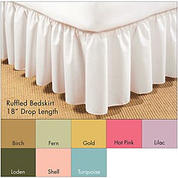 Ruffled Poplin 18-inch Bedskirt