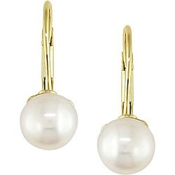 10k Gold Freshwater Pearl Children's Earrings (5-6 mm)