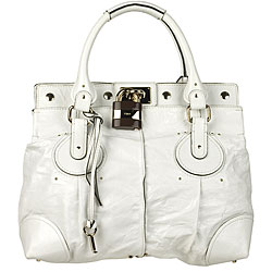 Chloe Women's White Leather Satchel