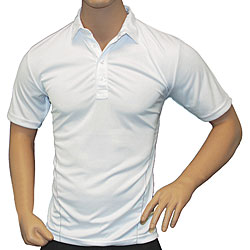 Travis Mathew Men's White Double Swipe Golf Shirt
