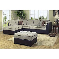 Monaco Ville 3-piece Sectional Sofa/ Chaise/ Ottoman Set