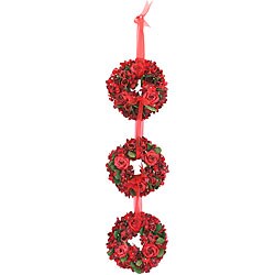 Red Hydrangea Wreath Trio 