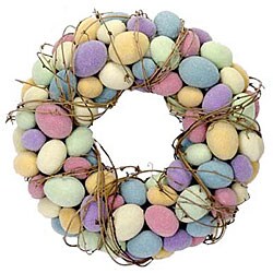 Multi-color Iced Egg Wreath