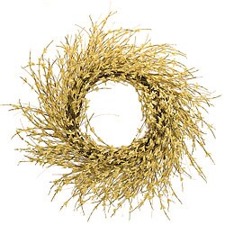 Large Light Yellow Forsythia Wreath 