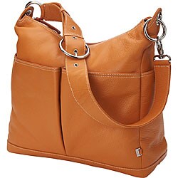 Oi Oi Orange Ochre Leather Hobo Bag
