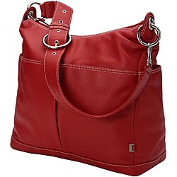 Oi Oi Pompei Red Leather Hobo Bag